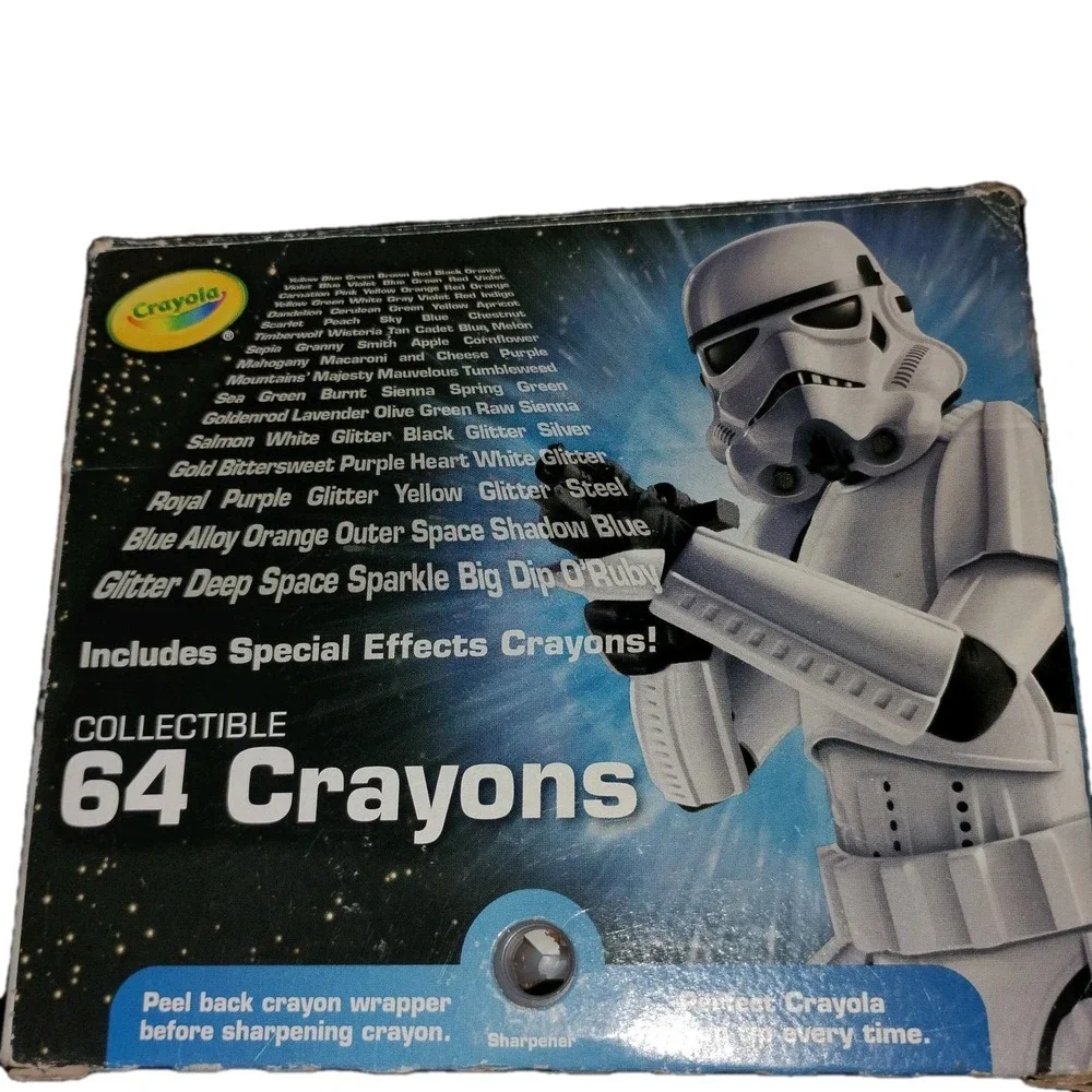 Crayola Star Wars STORMTROOPER 64 Colors Collectible Crayons‎ w/ Sharpener 2015